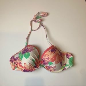 Aerie floral bikini top